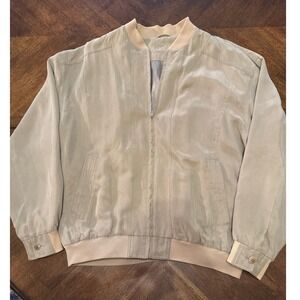 Bugatchi Uomo Men Bomber Jacket Full Zip‎ Ribbed Trim Casual |C1 Lightweight |C1